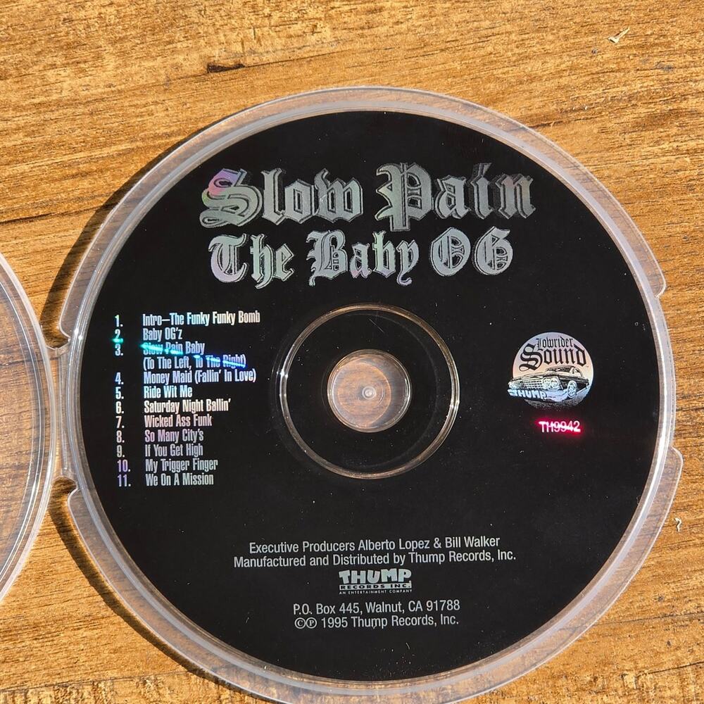 Vtg 1995 Slow Pain THE BABY OG CD CHICANO RAP HIP HOP